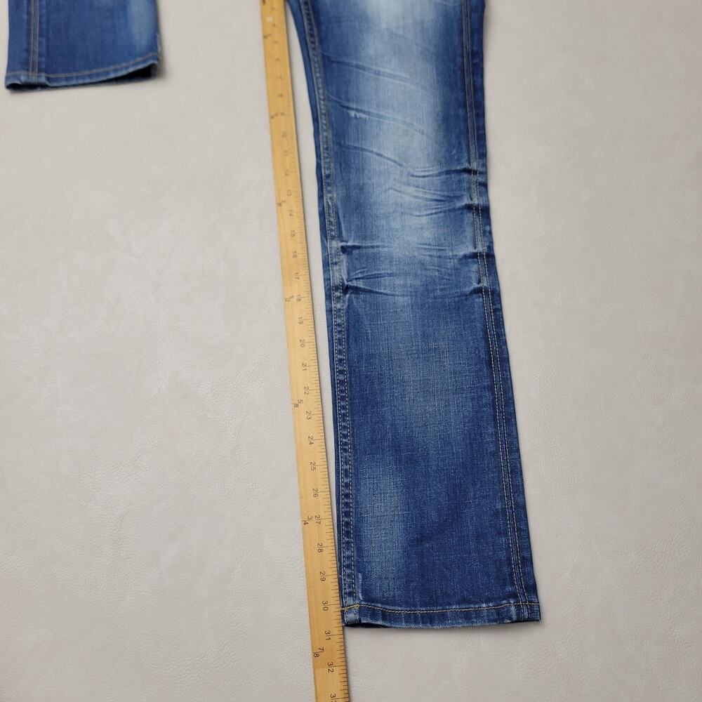 Vigoss Womens Jeans Straight Low Rise 29x31 Flap Pocket Distressed Stretch Sz5 - Picture 13 of 13